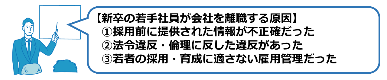 新卒社員が会社を離職する原因